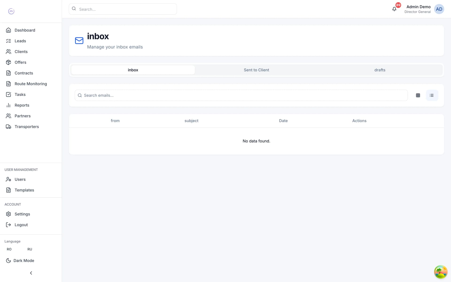 LogiCRM common inbox with Microsoft 365 and Google Workspace sync